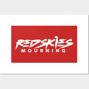 Red Skies Mourning White Logo Posters and Art